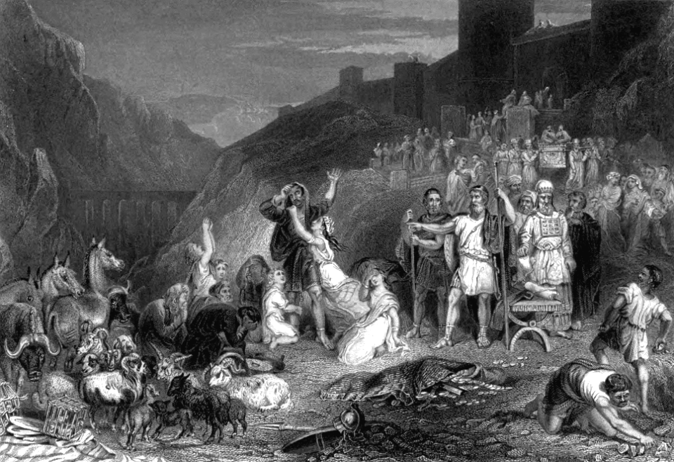 25 Joshua 07 v24 The destruction of Achan and his children in the valley of Achor