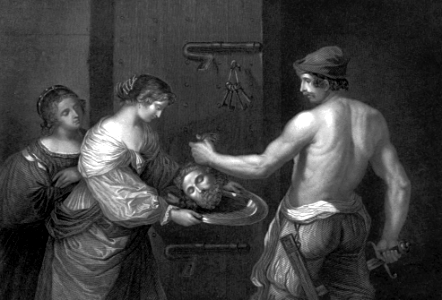 25 Matthew 14 v11 His head was brought in a charger and given to the damsel