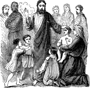 10 Christ blessing the Children. Free illustration for personal and commercial use.