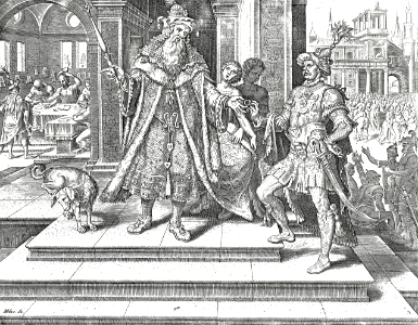 41 Haman is promoted by the King and uses the kings authority to condemn the Jews