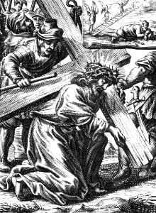 24 Mark 15 v20-21 Jesus staggers under the Cross (Type - Gen 28 v11-12 Jacob dreams of a ladder on the earth)