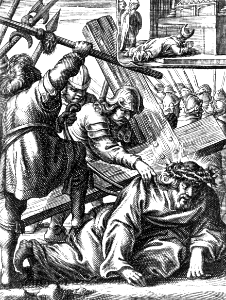 28 Mark 15 v20 (implied) Jesus staggers under the Cross (Type - 2 Macc 3 v15-16)