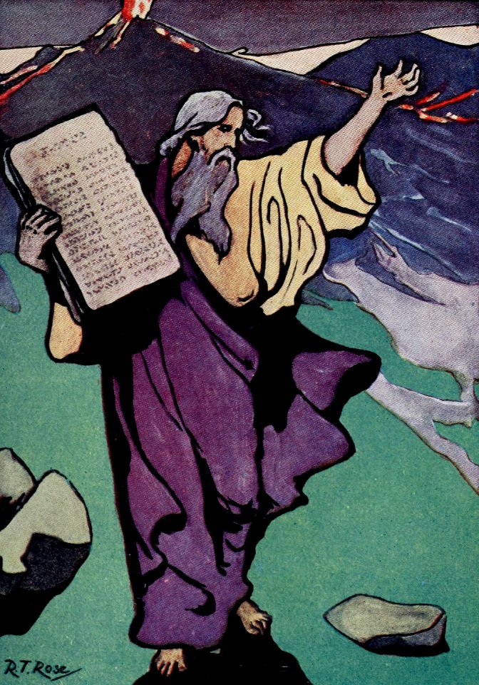08 Exodus 32 v15 Moses comes down the mount with the Tables of Stone