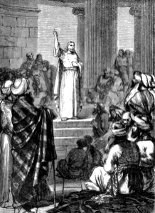 062 John 07 v14 Jesus teaches in the Temple