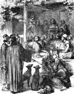 089 Matthew 26 v06-13 Mary anoints Christs Feet at Simons Feast