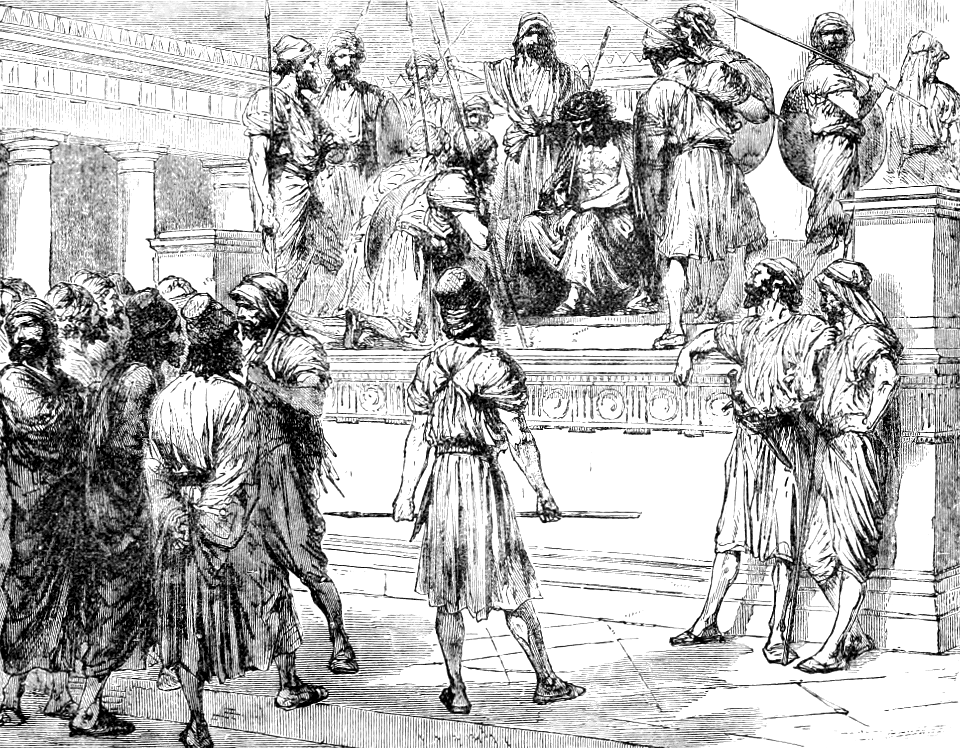 124 Jesus is mocked by the Soldiers
