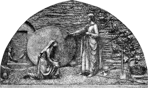133 Jesus appears to Mary Magdalene after the Resurrection. Free illustration for personal and commercial use.