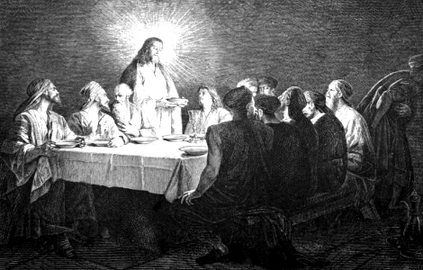 081 The Lords Supper. Free illustration for personal and commercial use.