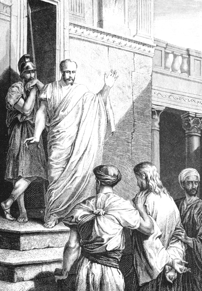 089 Jesus brought before Pilate - Free Stock Illustrations | Creazilla