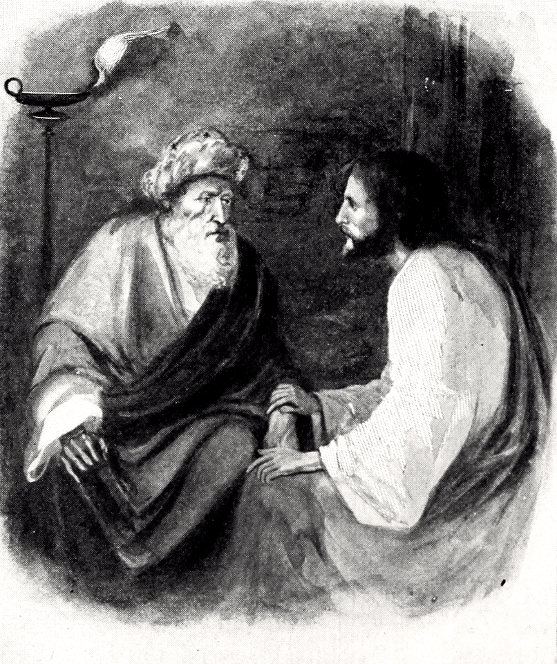 011 Jesus and Nicodemus - Free Stock Illustrations | Creazilla