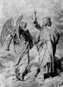 05 Matthew 04 v10 Christ rebuking Satan at the Temptation
