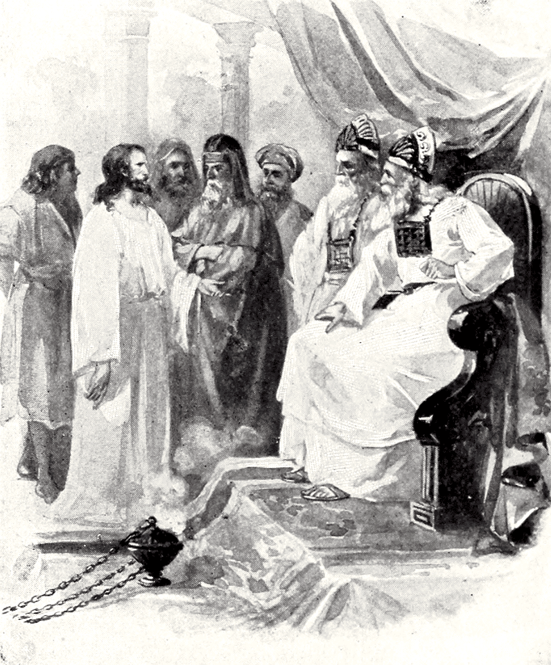 108 Jesus before Caiaphas - Free Stock Illustrations | Creazilla