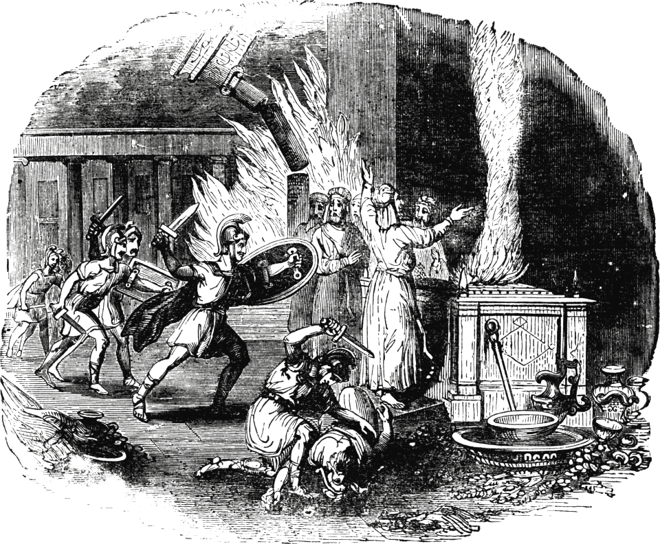12 Soldiers entering the Temple