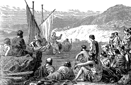023 Luke 05 v03 Jesus teaching by the Sea-side