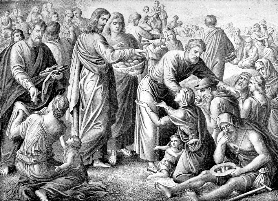 039 Matthew 14 v15-21 Christ feeding the Five Thousand