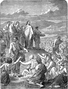 040 Matthew 14 v19 Christ feeding the Multitude