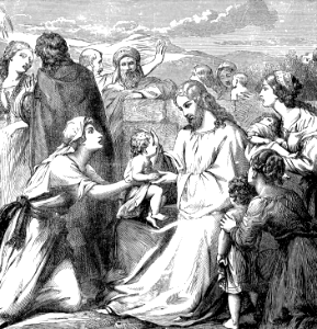 061 Matthew 19 v15 Christ blessing the Children
