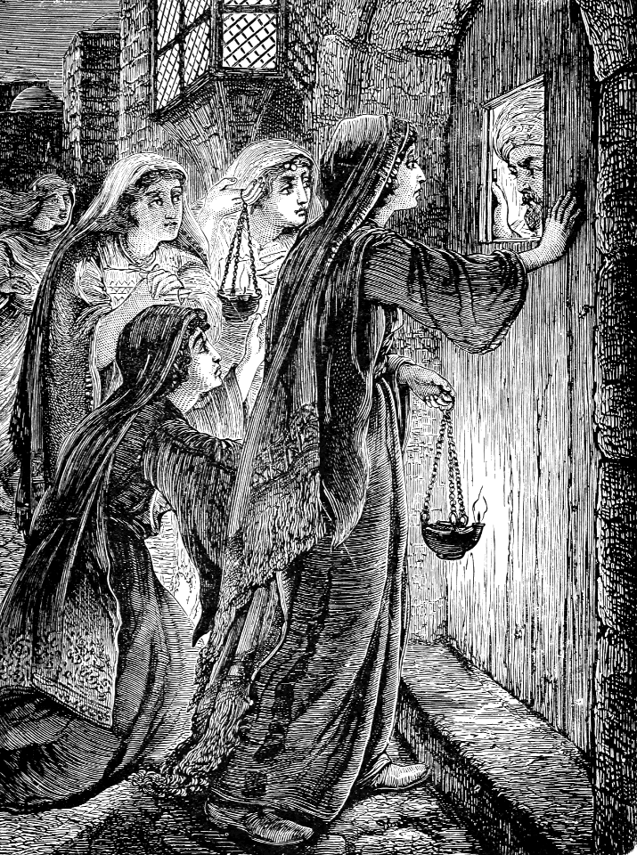 077 Matthew 25 v11-12 The Foolish Virgins coming to the Door