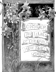 107 Poster - Consider the Lilies. Free illustration for personal and commercial use.