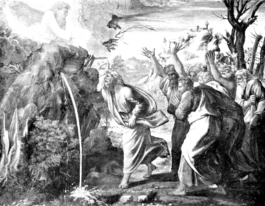 102 Moses draws Water from a Rock in Horeb
