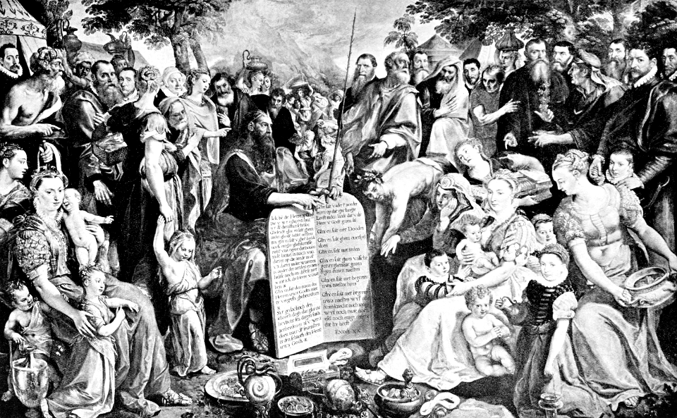 108 Moses presents to the Israelites the new Tables of the Law