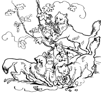 The Little Foxes that Spoil the Vines. Free illustration for personal and commercial use.