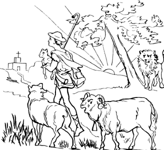 The Good Shepherd. Free illustration for personal and commercial use.