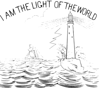 I Am the Light of the World. Free illustration for personal and commercial use.