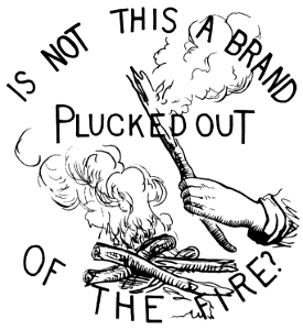 Brand plucked from the Burning. Free illustration for personal and commercial use.