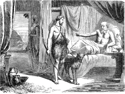 76 Isaac instructing Esau to go out and get meat for the blessing