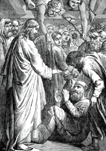 17 Luke 05 v19 Healing the Paralytic let down through the Roof