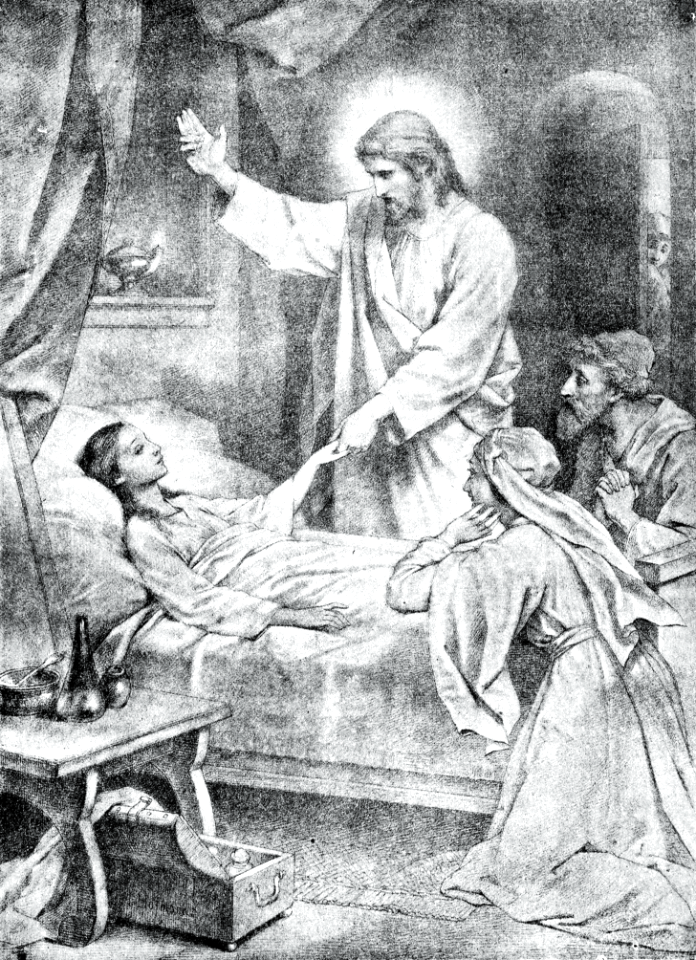 23 Luke 08 v54 Jesus raises Jairus Daughter