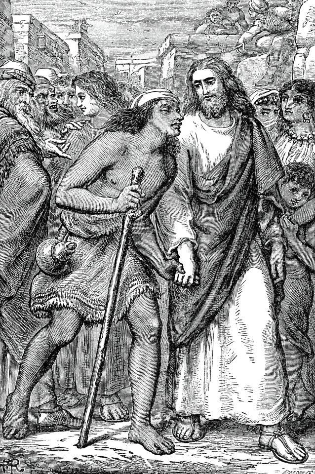 27 Mark 08 v23 Leading the Blind Man by the Hand