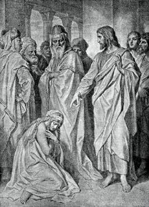 30 John 08 v07 The Woman caught in Adultery - he that is without sin, let him cast the first stone