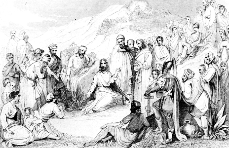 Christ preaching on the Mount (sermon on the mount)