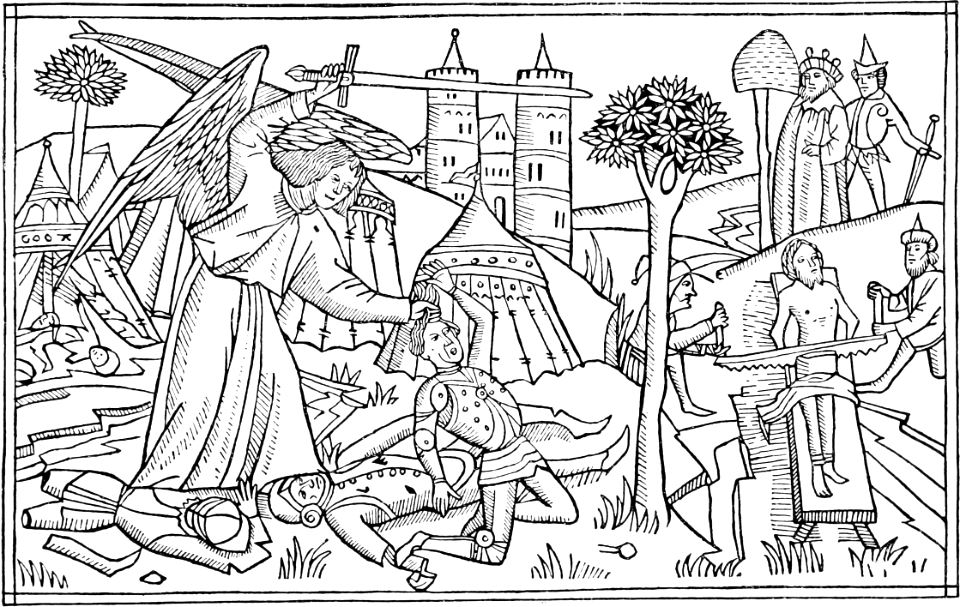 19 The Angel of the Lord slays the Assyrians - Isaiah is cut in half
