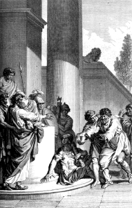 18 Paul smites Elymas the Sorceror with blindness