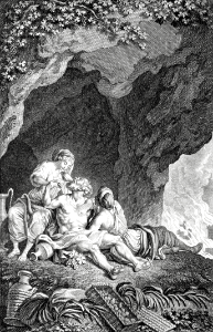 017 Lot and his two Daughters in a Cave