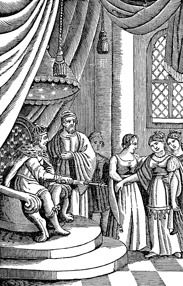 23 Queen Esther approaches the Throne - Free Stock Illustrations ...