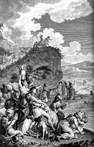 053 The Egyptian Army drowned in the Red Sea - Israelites safe on the shore