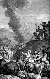 052 The Israelites following the Pillar of Cloud through the Desert