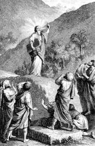 058 Moses comes down with the Law - His Face is Shining with Glory