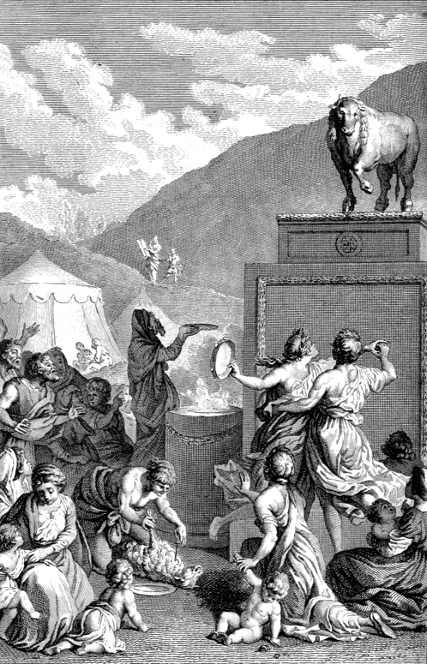 057 Worship of the Golden Calf - Free Stock Illustrations | Creazilla