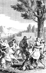 100 The Benjamites capture the daughters of Shiloh for wives