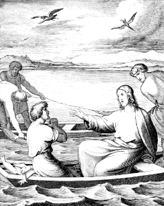 19 Luke 05 v04, 10 The Great Draught of Fishes Peter says Depart for I am sinful