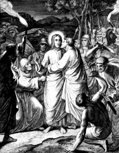 39 Matthew 26 v47-56 Jesus arrested Judas betrays Jesus with a kiss Peter cuts off the ear o
