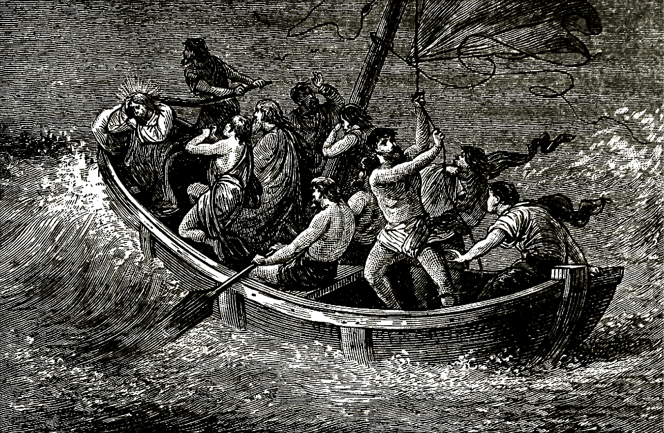 16 Jesus sleeping in the Boat during the Storm on the Lake