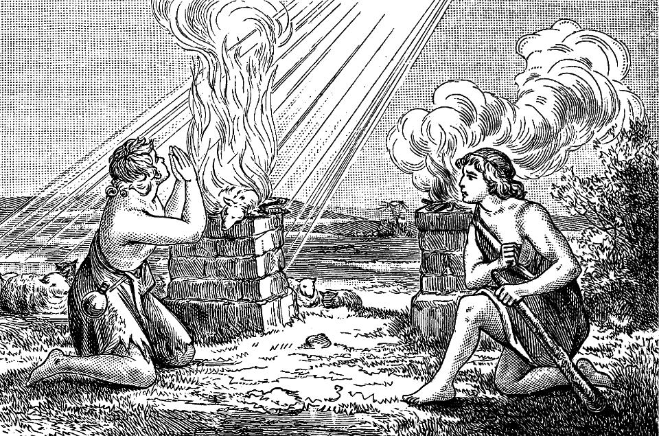 04 The Offerings of Cain and Abel - Free Stock Illustrations | Creazilla