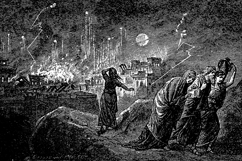 08 Lot and his family flee from Sodom