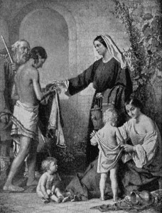26 Dorcas giving Alms